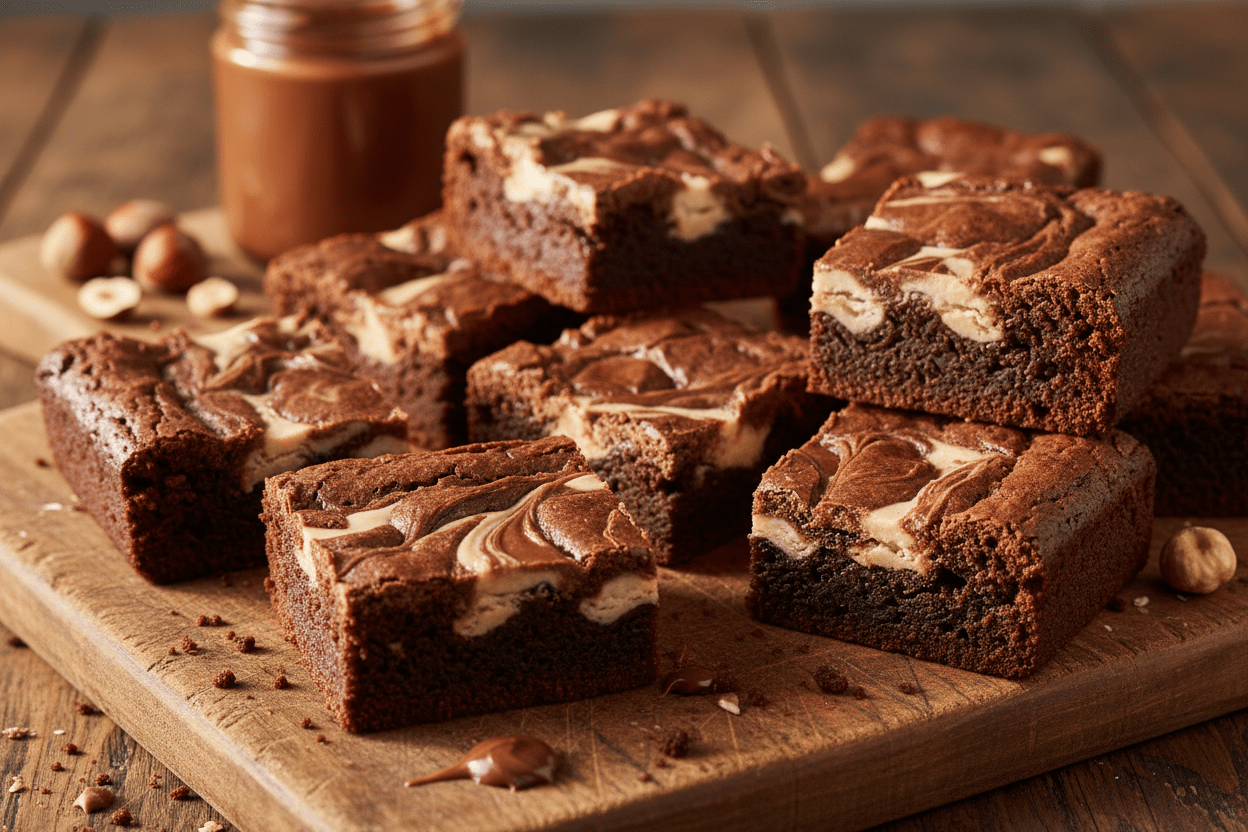 The Ultimate Chocolate Hazelnut Spread Brownie Recipe - Sweet Nuthings
