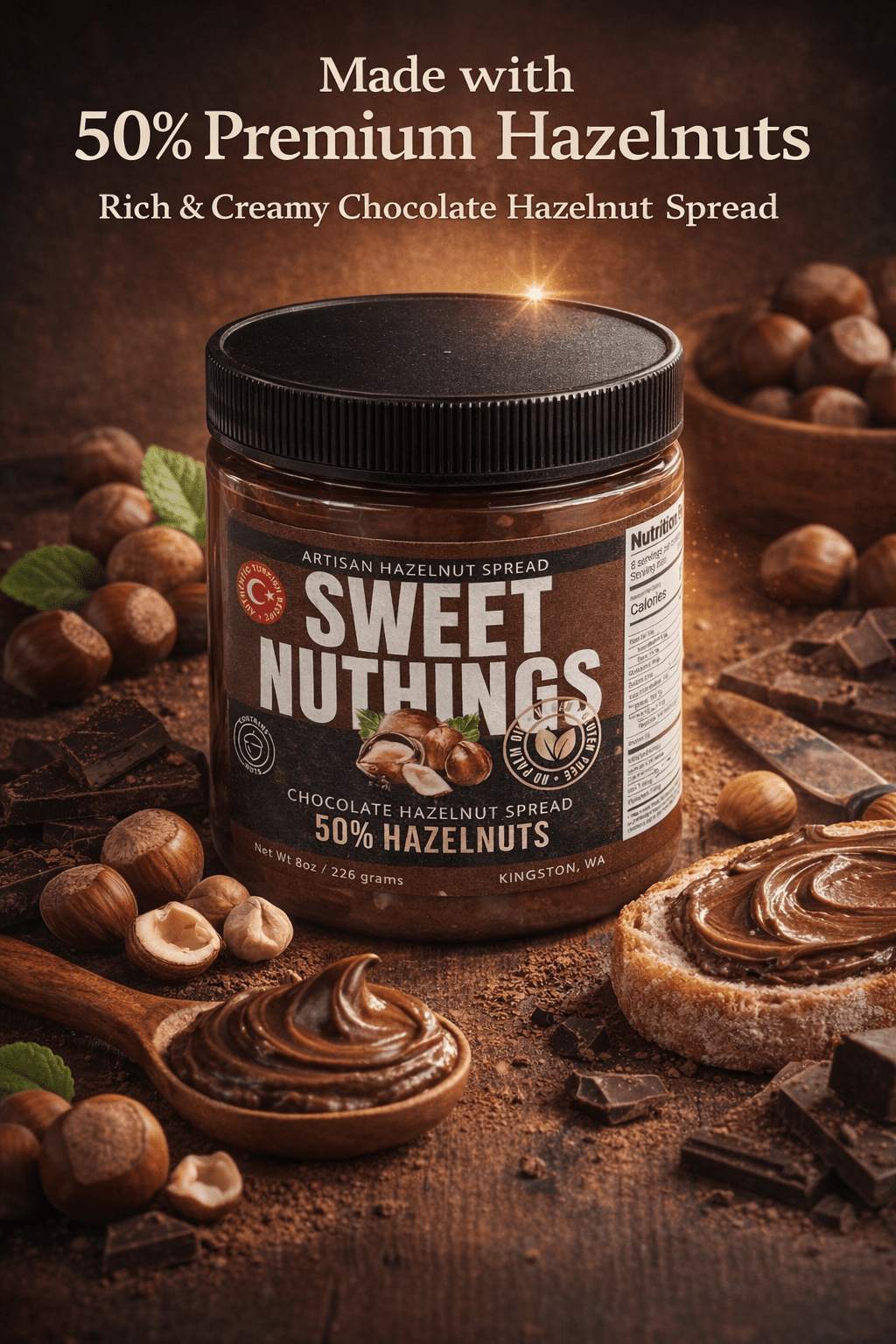 Chocolate Hazelnut Spread - Sweet Nuthings